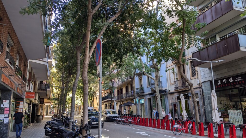 Streets view of Barcelona Spain. A famous international travel destination.