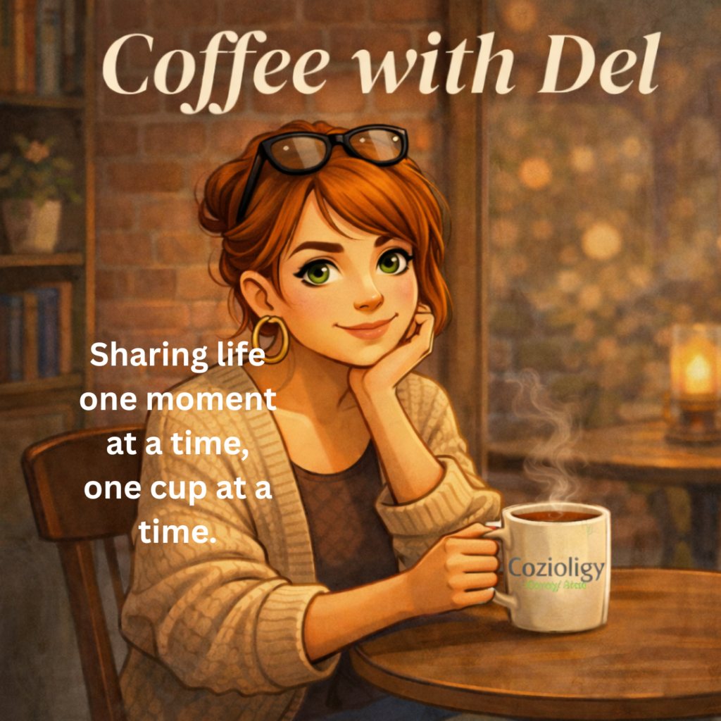 Coffee with Del, new audio series women discussing every day life written and audio by LA Gonzales. A new episode each week on Cozioligy.