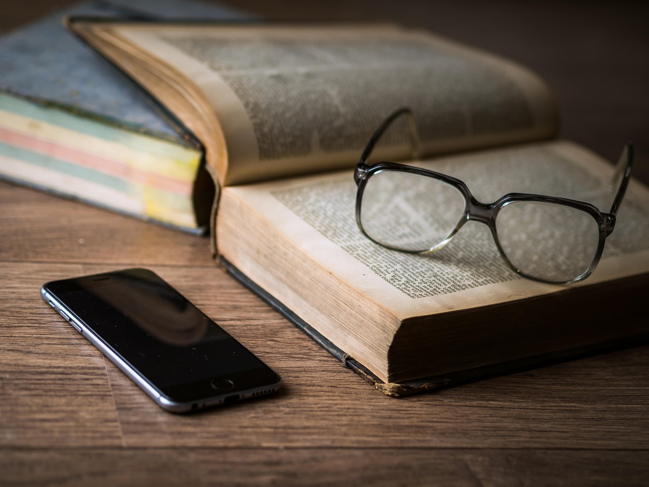 book club, books, glasses, phone, reading knowledge, novel,