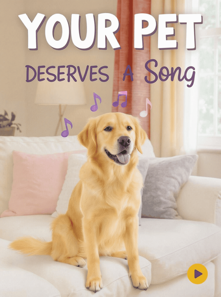 Create a message of musical love for your favorite fur baby with our ad partner, One Special Song.