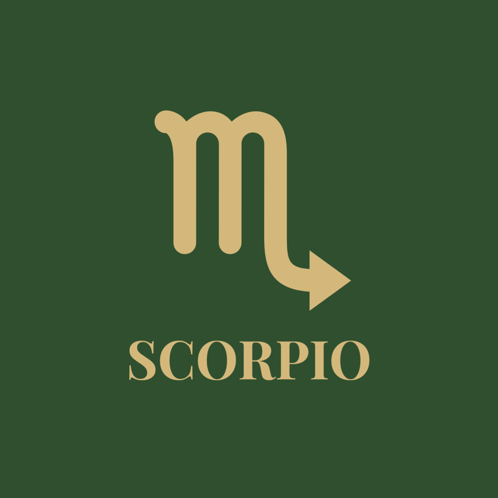 Scorpio symbol with birth month